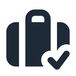 Suitcase 2 Check Solid Icon