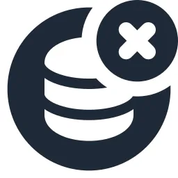 Data Circle Delete Solid Icon
