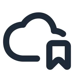 Cloud Bookmark Line Icon