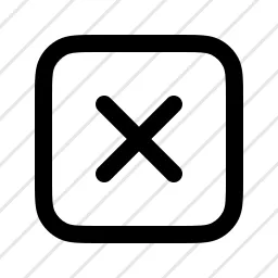 Square X Close X Checkbox Remove Icon