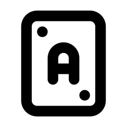 Play Card A Line Icon