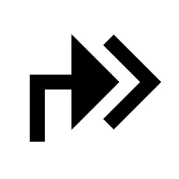 Corner Up Right Double Fill Icon