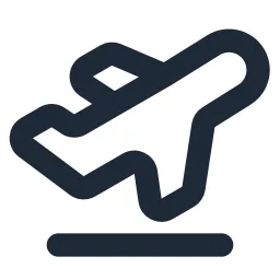 Airplane Departure Line Icon
