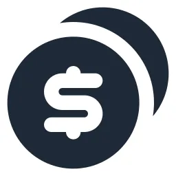 Coins Dollar Solid Icon