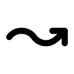 Arrow Wave Right Up Line Icon