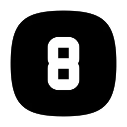 Square Rounded Number 8 Icon