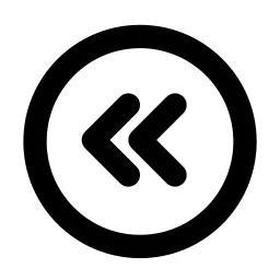 Circle Chevrons Left Line Icon