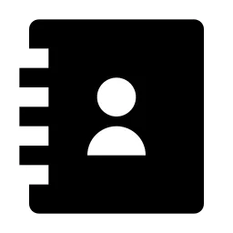 Contacts Book 3 Fill Icon