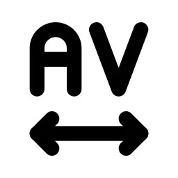 Letter Spacing Line Icon