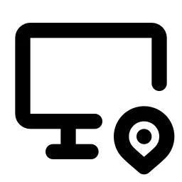 Device Desktop Pin Line Icon