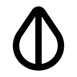 Droplet Half Line Icon