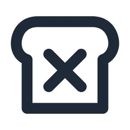 Bread Toast Close Line Icon