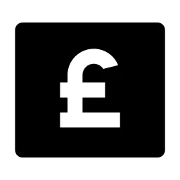 Money Pound Box Fill Icon