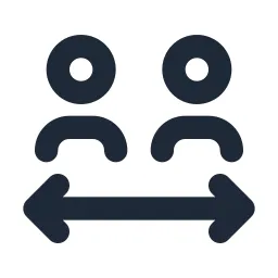 Social Distance Line Icon