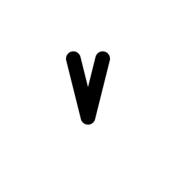 Letter V Small Line Icon