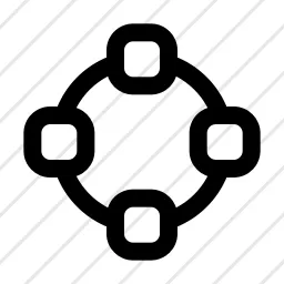 Bezier Circle Vector Nodes Icon