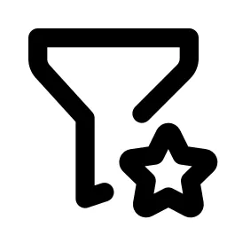 Filter Star Line Icon