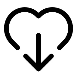 Heart Arrow Down Icon