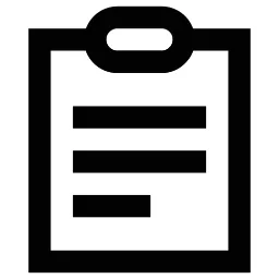Clipboard Lines Document Icon