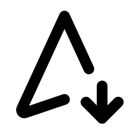 Navigation Down Line Icon