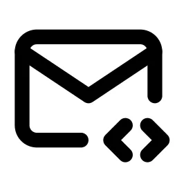 Mail Code Line Icon