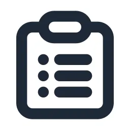 Clipboard Bullet List Line Icon