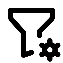 Filter Cog Line Icon