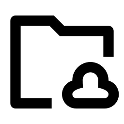 Folder Cloud Line Icon