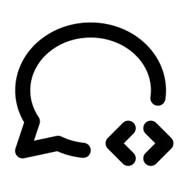 Message Circle Code Line Icon