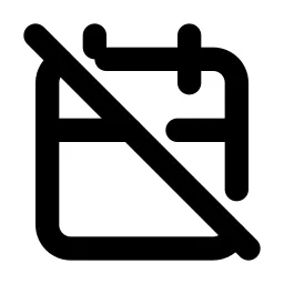 Calendar Off Line Icon