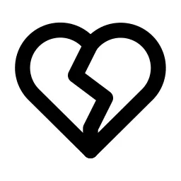Heart Broken Line Icon