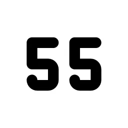 Number 55 Small Line Icon