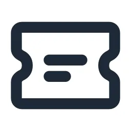 Ticket 2 Text Line Icon