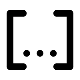 Brackets Contain Line Icon