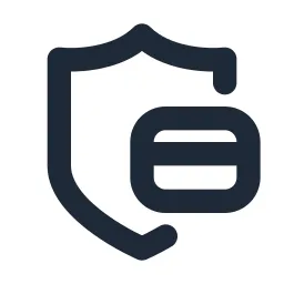 Shield Creditcard Line Icon