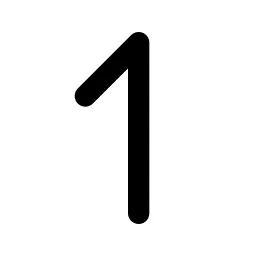 Number 1 Line Icon