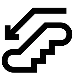 Downward Escalator Icon