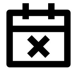 Calendar Close Line Icon