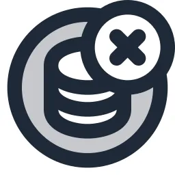 Data Circle Delete Duotone Icon