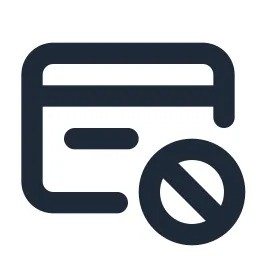 Creditcard Block Line Icon