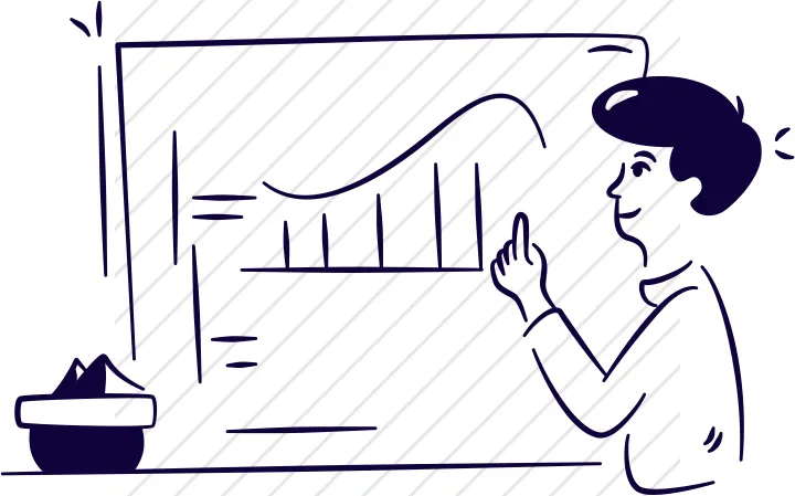 Person Presenting Graph