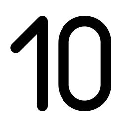 Number 10 Line Icon