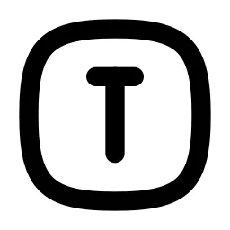 Square Rounded Letter T Line Icon