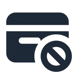 Creditcard Block Solid Icon