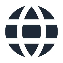 Globe Grid Solid Icon