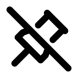 Pinned Off Line Icon