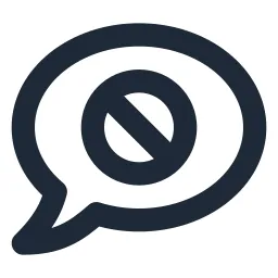 Chat 2 Restricted Line Icon