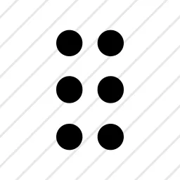 Dot Grid 2x3 Menu Drag Grab Icon