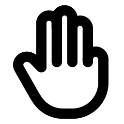 Hand Three Fingers Line Icon