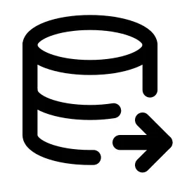 Database Export Line Icon